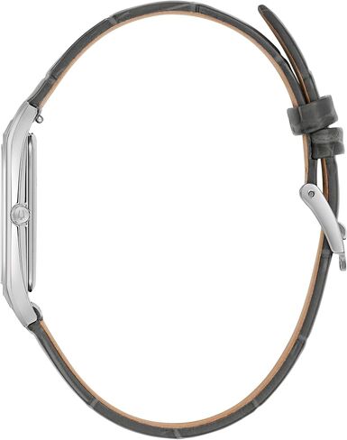 Bulova Men's Classic Sutton 3-Hand Calendar Date Stainless Steel Case and Grey Leather Strap Watch Style:96B443 in Kuwait