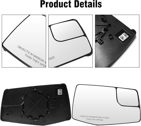 زجاج مرآة مدفأ متوافق مع تشيفي سيلفرادو 1500 GMC Sierra 1500 2019-2025 ، بديل الزجاج الخارجي من جانب السائق اليسرى لـ GM1324159 84309708 الجانب الأيسر in Kuwait