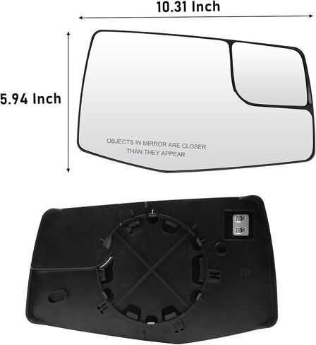 زجاج مرآة مدفأ متوافق مع تشيفي سيلفرادو 1500 GMC Sierra 1500 2019-2025 ، بديل الزجاج الخارجي من جانب السائق اليسرى لـ GM1324159 84309708 الجانب الأيسر in Kuwait