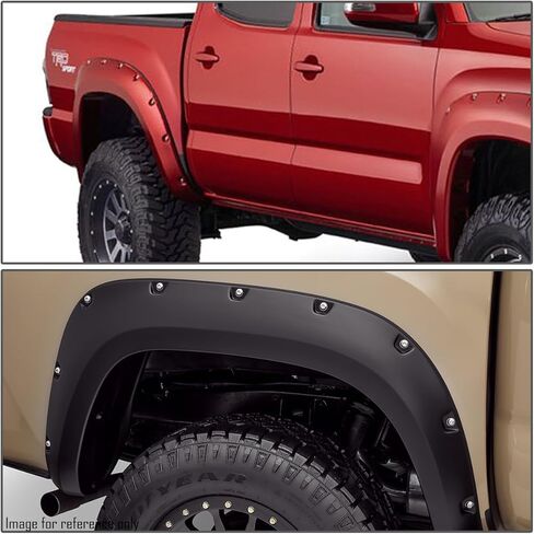 Pocket Style Rivet Fender Flares Fit For 2012-2015 T0Y0TA Tacoma 73.5 Fleetside Bed in Kuwait