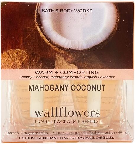 Bath & Body Works Mahogany Coconut Wallowers Home Home Endills - Warm + Conforming - Pack of 2 in Saudi Arabia