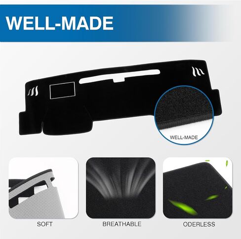 KUST Car Dash Cover for Toyota Camry 2025-2026 Left Hand Drving Dash Carpet Polyester Non-Slip Dash Protector Interior Accessories for Camry Custom Fit Dash Mat Sunshade Windshield Glare Black in Saudi Arabia