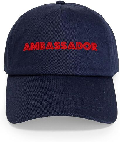 Cafepress Retro Ambassador (Red) Cap Cap القابلة للتعديل in Kuwait