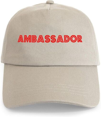 Cafepress Retro Ambassador (Red) Cap Cap القابلة للتعديل in Kuwait