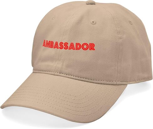 Cafepress Retro Ambassador (Red) Cap Cap القابلة للتعديل in Kuwait