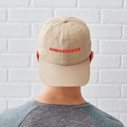 Cafepress Retro Ambassador (Red) Cap Cap القابلة للتعديل in Kuwait