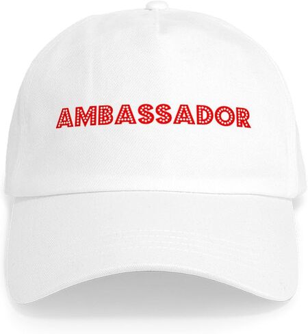 Cafepress Retro Ambassador (Red) Cap Cap القابلة للتعديل in Kuwait