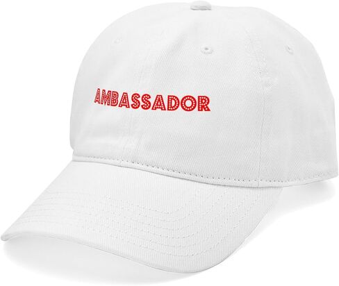 Cafepress Retro Ambassador (Red) Cap Cap القابلة للتعديل in Kuwait