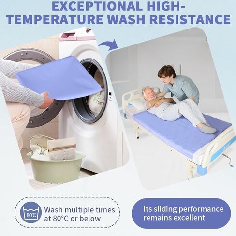 Patient Transfer Slide Sheet,Low Friction Transfer Sheet for Patient,Washable Slide Sheets for Moving Patients (Purple, Purple Tubular-39 * 47 Inches) in Kuwait