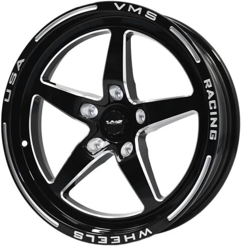 VMS Racing Front Wheel Rim V-Star 18X5 | 5X114.3 | -12 ET | 2.5" BS | 73.1 CB VWST028 VWST014 (Polished Lip) in Kuwait