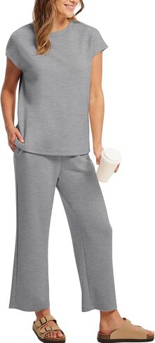 SAMPEEL Two Piece Sets for Women Summer Vacation Outfits Cap Sleeve Tops Lounge Matching Sets Clothing Beach Fashion Clothes in Saudi Arabia
