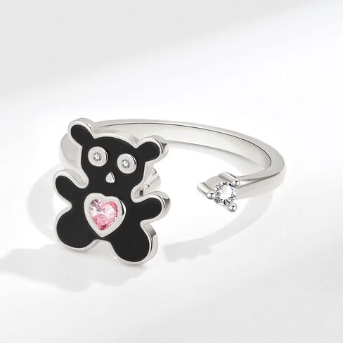 Lotus Rings for Teen Girls - to My Daughter on Your Birthday Day - Anxiety Ring for Women - Sterling Silver Spinner Ring Open Adjustable Ring for Birthday Gifts for Teen Girls in Saudi Arabia