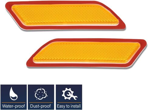 G-PLUS Front Bumper Reflector Left and Right Side Fit BMW 320i/328i/335i Base 2012-2015,Fit BMW 320i/328i/335i xDrive Base 2013-2015,Fit BMW 328d Base 2014-2015 63147274522 63147274521 Orange in Saudi Arabia