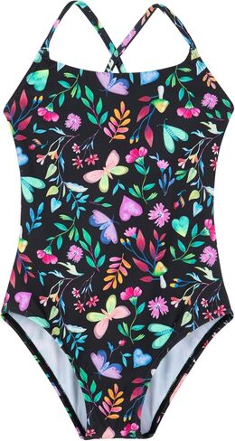 Gottex Kids Criss Cross Tie Back One Piece Swimsuit Chlorine Fade Resistant and Built-in UPF UV 50 + Protection in Saudi Arabia