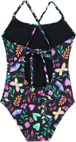 Gottex Kids Criss Cross Tie Back One Piece Swimsuit Chlorine Fade Resistant and Built-in UPF UV 50 + Protection in Saudi Arabia