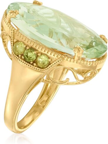 Ross-Simons 20.00 Carat Prasiolite and .80 ct. t.w. Peridot Ring in 18kt Gold Over Sterling in Saudi Arabia