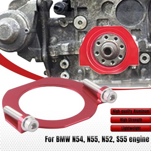 واقي ختم كرنك لـ BMW N54 N55 N52 S55 ، لوحة حماية حزام الألومنيوم لـ 135i 335i 535i M2 M3 M4 x6 ، غطاء أمان حزام السربنتين ، خيارات حمراء وأسود (أحمر) in Kuwait
