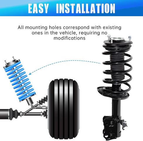 Triblesix Front Pair Complete Struts Successs Assembly w/Coil Spring Pring Prescons for Toyota Prius 2010 2011-2015 Suspension Kit 172688 172689 in Saudi Arabia