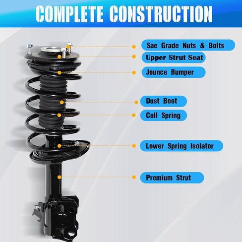 Triblesix Front Pair Complete Struts Successs Assembly w/Coil Spring Pring Prescons for Toyota Prius 2010 2011-2015 Suspension Kit 172688 172689 in Saudi Arabia