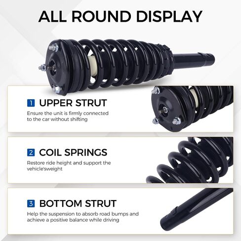 Parod Pair 272596 Front Suspension Succorber Strut and Coil Spring Assembly Fiving for 2010-2012 Ford Fusion ، 2010-2011 Mercury Milan 2.5L L4 in Saudi Arabia