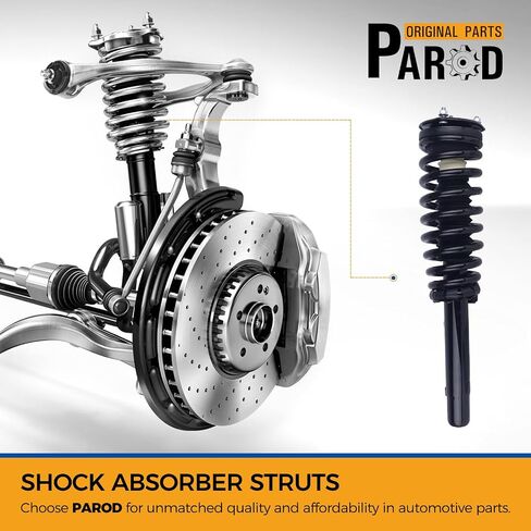 Parod Pair 272596 Front Suspension Succorber Strut and Coil Spring Assembly Fiving for 2010-2012 Ford Fusion ، 2010-2011 Mercury Milan 2.5L L4 in Saudi Arabia