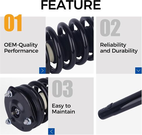 Parod Pair 272596 Front Suspension Succorber Strut and Coil Spring Assembly Fiving for 2010-2012 Ford Fusion ، 2010-2011 Mercury Milan 2.5L L4 in Saudi Arabia