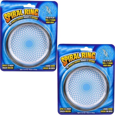 Spiral Ring Toy, Flow Ring Spinner Ring Arm Toy, Energy Kinetic Educational Spring Toy, Multi Sensory Interactive 3D Shaped Flow Ring, 4.75" (Single-Pack) in Saudi Arabia