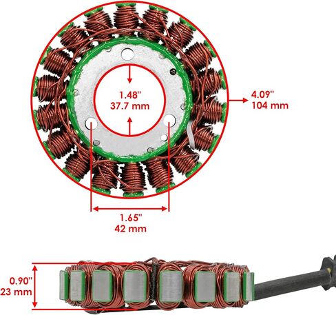 Caltric Stator Compatible With Kawasaki Ex500 Ninja 500 500R 1994-2009 Magneto in Saudi Arabia