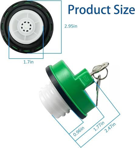 10591D Locking Diesel Gas Cap, Fuel Cap For Chevy Silverado Express C3500 K3500, Dodge Ram 3500 W350 D350, Ford F-250 E-350, GMC Sierra Savana. Replaces# 9MGC791, MGC791, 10591 ﻿ in Saudi Arabia