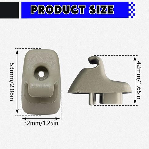 2PCS Sun Visor Retainer Clip متوافق مع D0DGE RAM 2009-2021 1500 2500 3500 4500 5500 ، قوس خطاف البلاستيك استبدال 1HS09BD1AA in Saudi Arabia