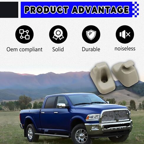 2PCS Sun Visor Retainer Clip متوافق مع D0DGE RAM 2009-2021 1500 2500 3500 4500 5500 ، قوس خطاف البلاستيك استبدال 1HS09BD1AA in Saudi Arabia