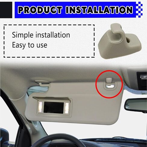 2PCS Sun Visor Retainer Clip متوافق مع D0DGE RAM 2009-2021 1500 2500 3500 4500 5500 ، قوس خطاف البلاستيك استبدال 1HS09BD1AA in Saudi Arabia