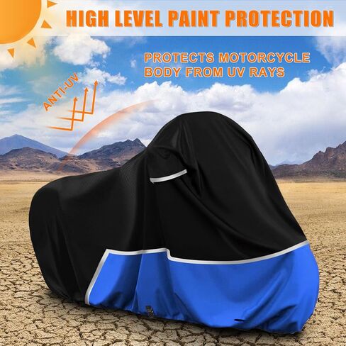 Waterproof Motorcycle Cover Compatible with Yamaha R1 R2 R3 R6 R7 Supersport, 420D Oxford Cloth Motorcycle Cover for Snow Rain Dust Protection in Kuwait