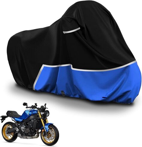 Waterproof Motorcycle Cover Compatible with Yamaha R1 R2 R3 R6 R7 Supersport, 420D Oxford Cloth Motorcycle Cover for Snow Rain Dust Protection in Kuwait