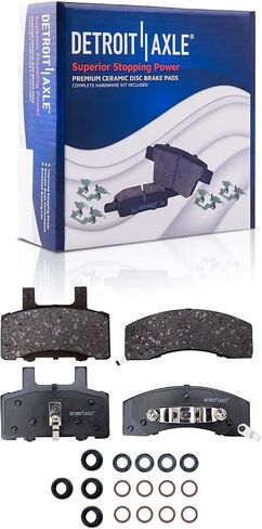 Detroit Axle - مجموعة الفرامل الأمامية لـ Chevy GMC K1500 K2500 K3500 ضواحي الفرامل دوارات فرامل السيراميك بديل: 11.92 "دوارات أمامية بوصة in Saudi Arabia