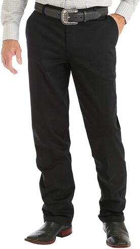 Wrangler Men's Flat Front Relaxed Fit Casual Pant, Charcoal in Saudi Arabia