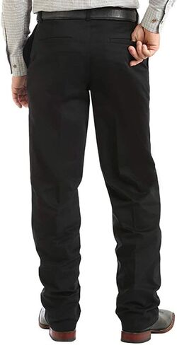 Wrangler Men's Flat Front Relaxed Fit Casual Pant, Charcoal in Saudi Arabia