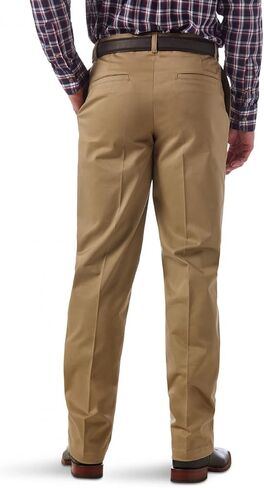 Wrangler Men's Flat Front Relaxed Fit Casual Pant, Charcoal in Saudi Arabia