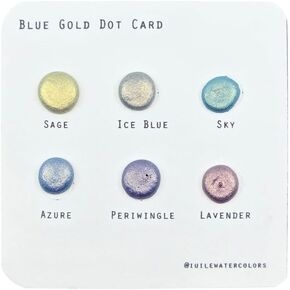 IUILE Handmade Watercolor Paints, Dot Card Testers - Vivid Dot Card (12 colors). Color Shift, Metallic, Shiny, Shimmer. For Artists, Illustrators, Students, Hobbyists, Calligraphers in Saudi Arabia