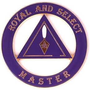 Royal & Select Master Round Masonic Auto Emblem - [Purple & Gold][3'' Diameter] in Saudi Arabia