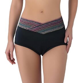 ملابس السباحة تسريدة بيكيني قيعان نسائية تغطية أسود عالية الخصر جافة سريعة للبنات المراهقين in Kuwait