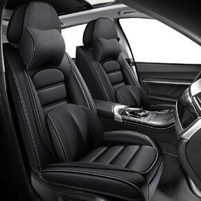 for Mini Cooper Full Set Seat Covers 2002-2012, Waterproof Nappa Leather Protector, Stylish, Anti-Slip & Airbag Compatible (Blue & White) in Kuwait