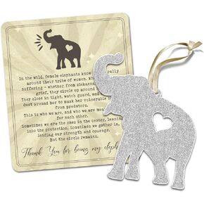 شكرا لك هدايا للنساء ، أخت ، أفضل الأصدقاء ، زملاء العمل - زخرفة الصداقة في الفيل مع بطاقة القصة - عيد الميلاد ، هدايا عيد ميلاد للأصدقاء - هدية الفيل للنساء - زخرفة الأكريليك in Kuwait