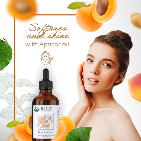 HBNO Organic Marula Oil - Huge 4 oz (120ml) Value Size - USDA Certified Organic Marula Seed Oil, Cold Pressed for Face, Body, Lips, Shampoo & Conditioner in Saudi Arabia