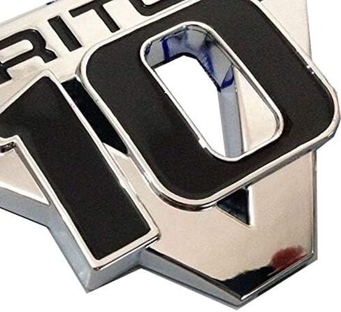 2pcs V10 Triton Emblems, Decals Stickers Emblem Badge Replacement for F Series Trucks (Chrome Black) in Saudi Arabia