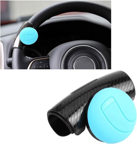 KIMISS Steering Wheel Knob,Universal Car Steering Wheel Knob Spinner Power Handle Ball Wheel Booster (Black) // steering wheel knob in Saudi Arabia