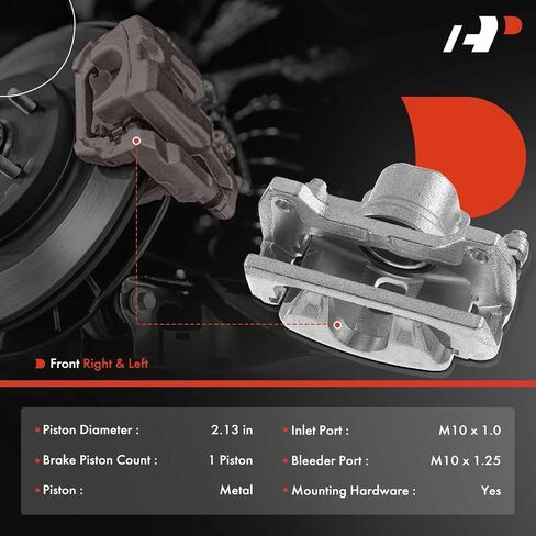 A -Premium Disc -Disc Brake Assembly مع قوس متوافق مع نماذج هوندا و Acura المختارة - Civic 2006-2011 - جانب السائق الأمامي ؛ RSX 2002-2006 ، S2000 2000-2009-جانب الراكب الأيمن الأمامي in Saudi Arabia