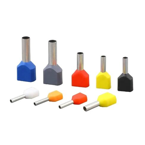 100pcs TE0508 ​​TE1508 TE7508 Double Tube Double Wire Wire Insulation Ferrule Crimp Terminal Block Connector Terminator (Color : TE 7508, Size : Green) in Kuwait