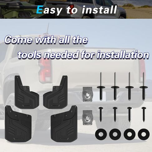 Mud Flaps Compatible with 2023 2024 GMC Canyon with Fender Flares Mud Guard for Trucks 4pcs Splash Guards in Saudi Arabia