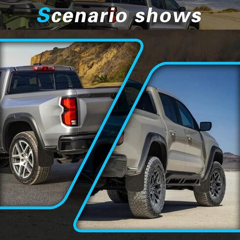 Mud Flaps Compatible with 2023 2024 GMC Canyon with Fender Flares Mud Guard for Trucks 4pcs Splash Guards in Saudi Arabia